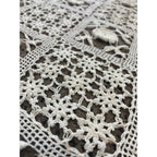 Vintage Hand Stitched Embroidered Floral Bed Coverlet Or Table Cloth 60"x68"