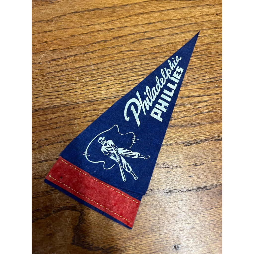Vintage 1950s Philadelphia Phillies Mini Baseball Felt Pennant 9"