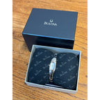 Bulova Petite Women's Silver Tone Watch Thin Bracelet Strap - Parts/Repair