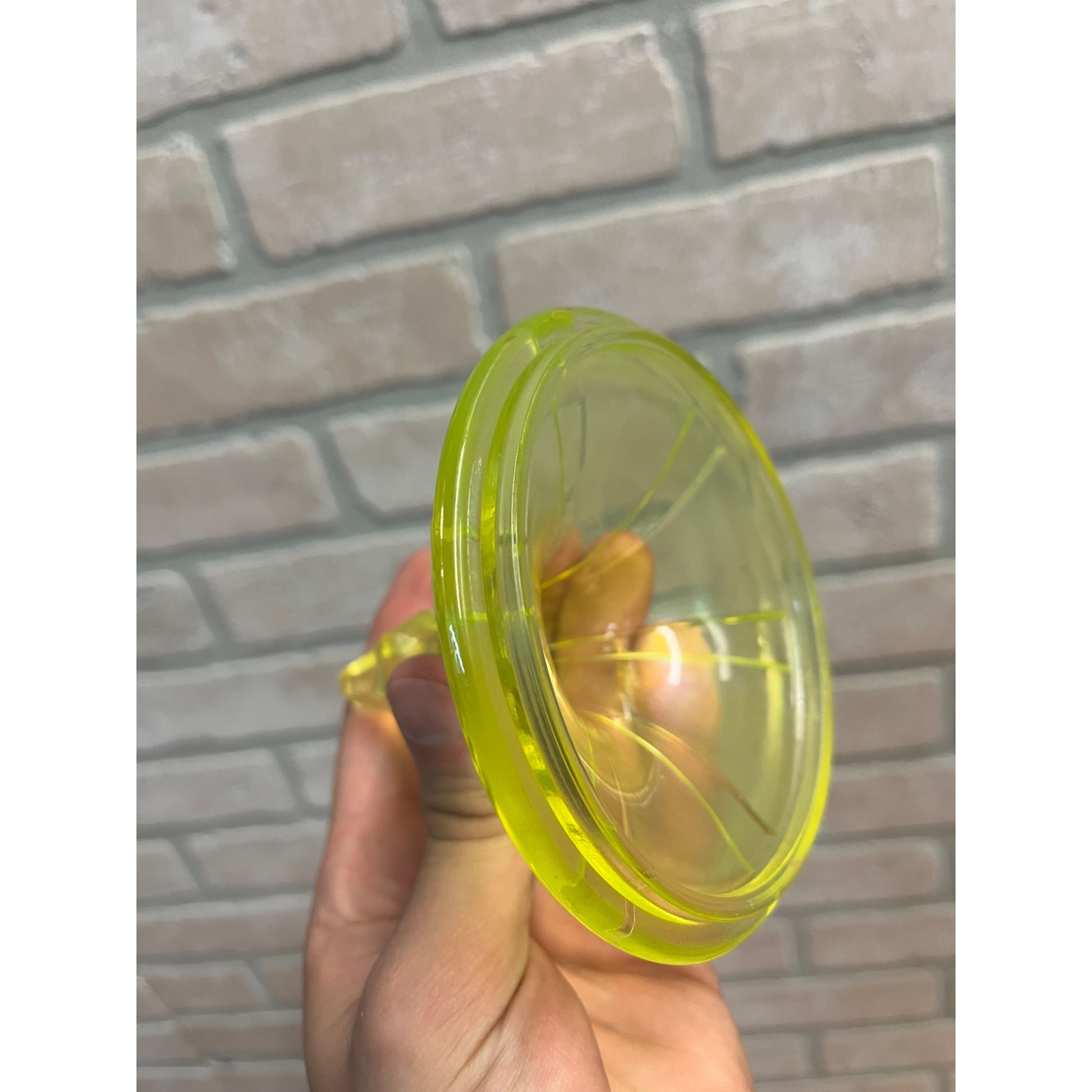 Vintage Fenton Uranium Stretch Glass Candy Dish Jar Replacement Lid