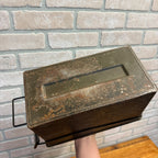 VIntage Ammunition Ammo Dry Box Metal Crate Box "Lefty" Black