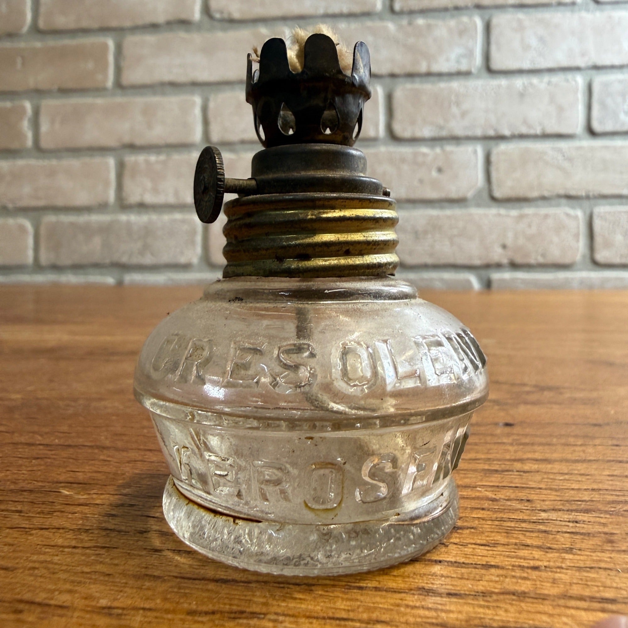 Antique Vapo-Cresolene Miniature Medical Vaporizer Kerosene Oil Lamp Font Part