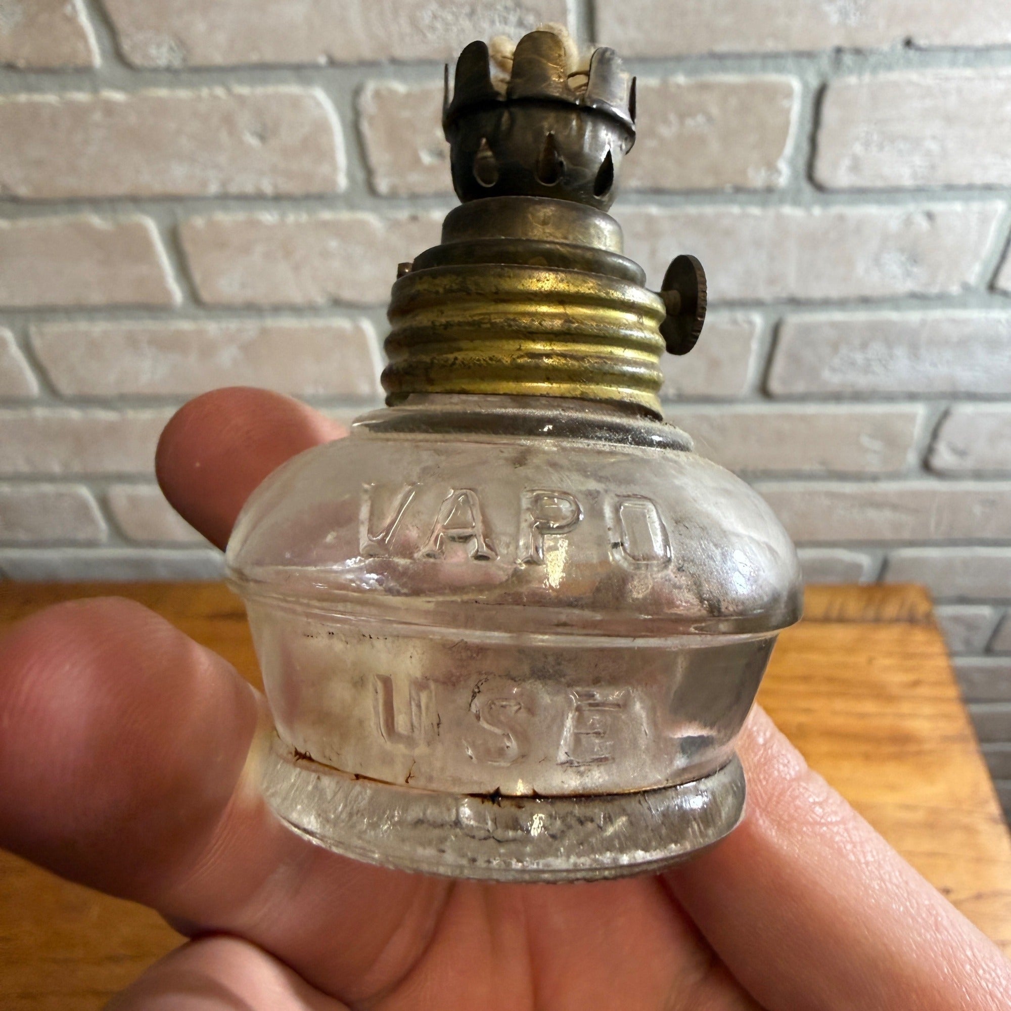 Antique Vapo-Cresolene Miniature Medical Vaporizer Kerosene Oil Lamp Font Part