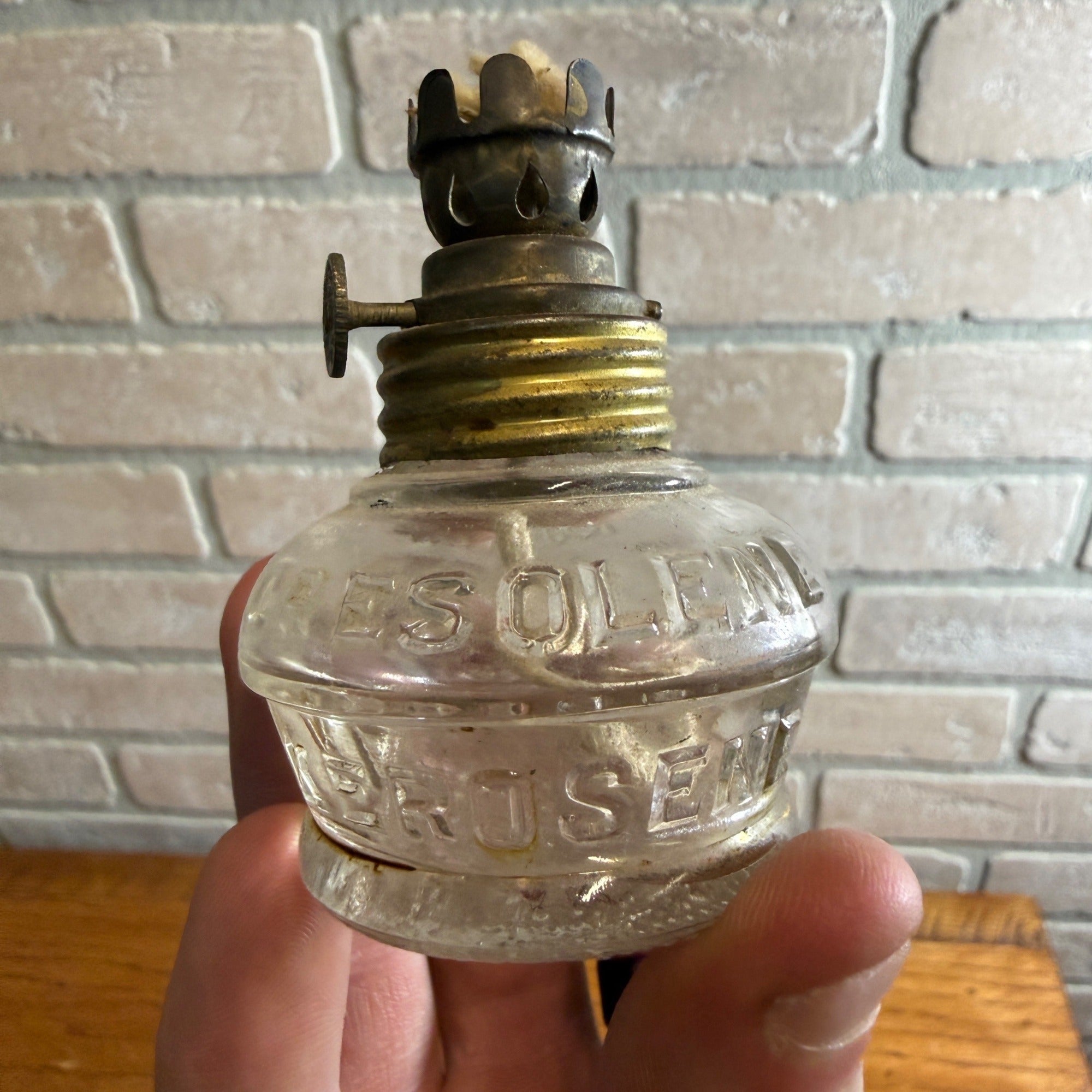 Antique Vapo-Cresolene Miniature Medical Vaporizer Kerosene Oil Lamp Font Part