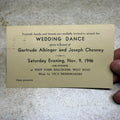 Postcard West Bend Wis Marriage Wedding Dance, Invitation Albinger Chesney