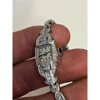 Vintage Art Deco Glycine Platinum Diamond Ladies Wristwatch 900 Platinum