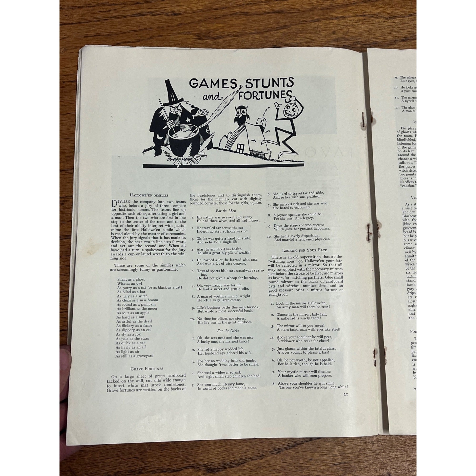 1930 Antique Vintage Halloween Dennison Parties Magazine