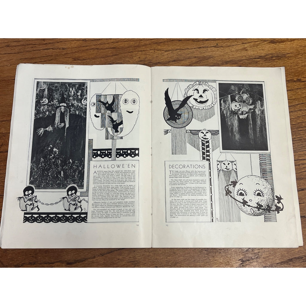 1930 Antique Vintage Halloween Dennison Parties Magazine