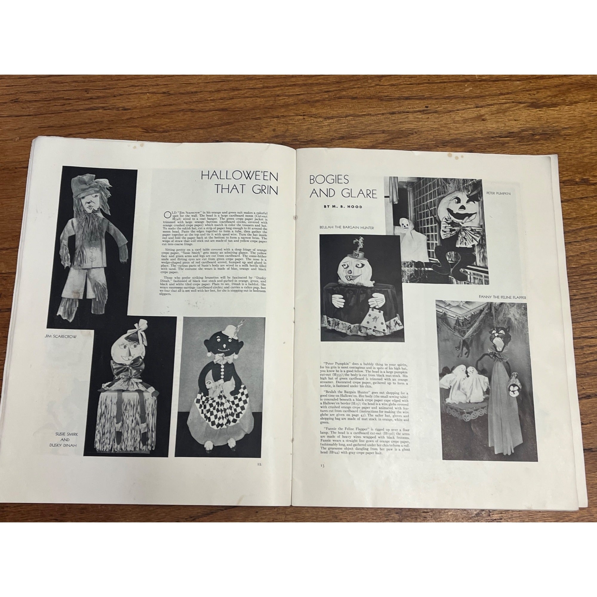 1930 Antique Vintage Halloween Dennison Parties Magazine