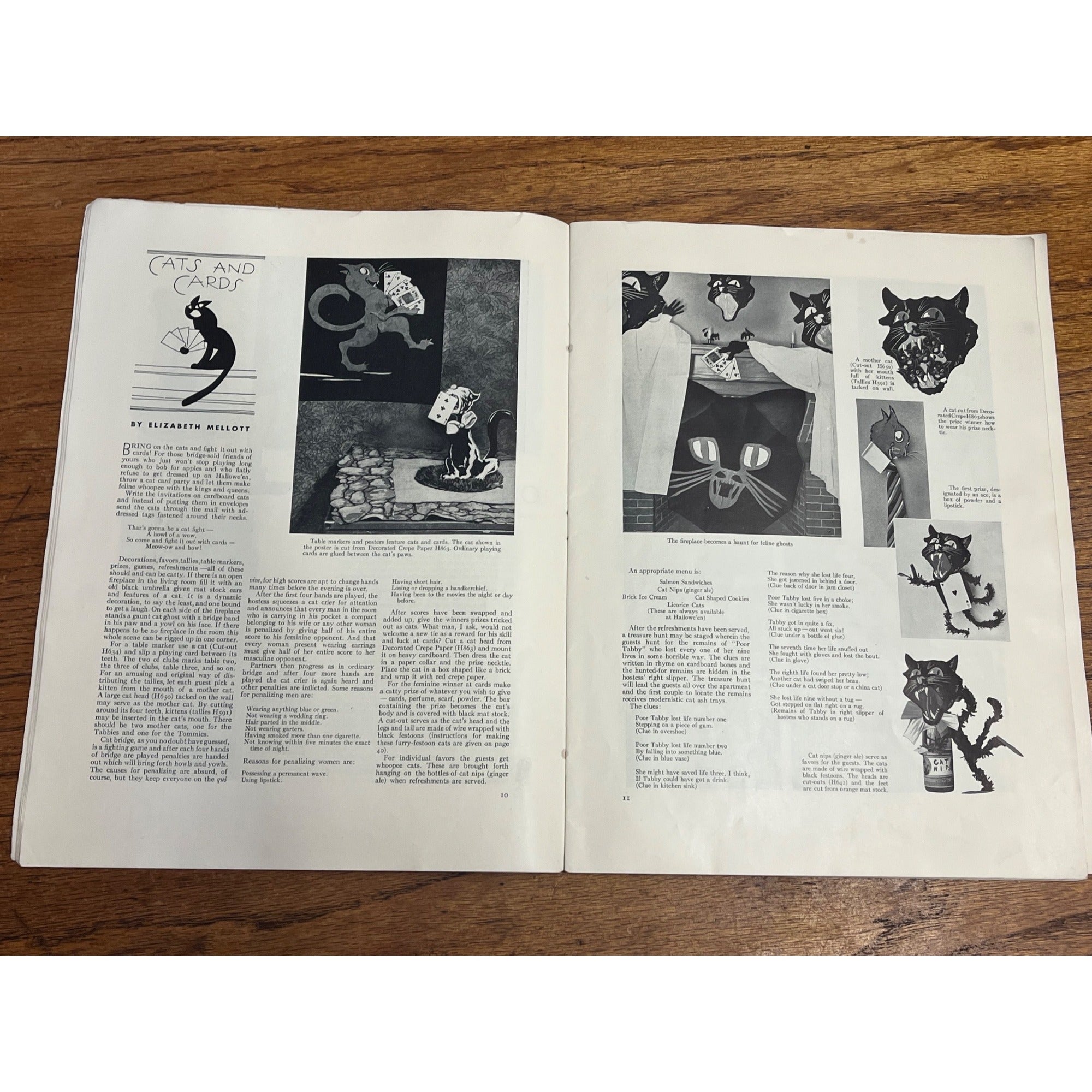 1930 Antique Vintage Halloween Dennison Parties Magazine
