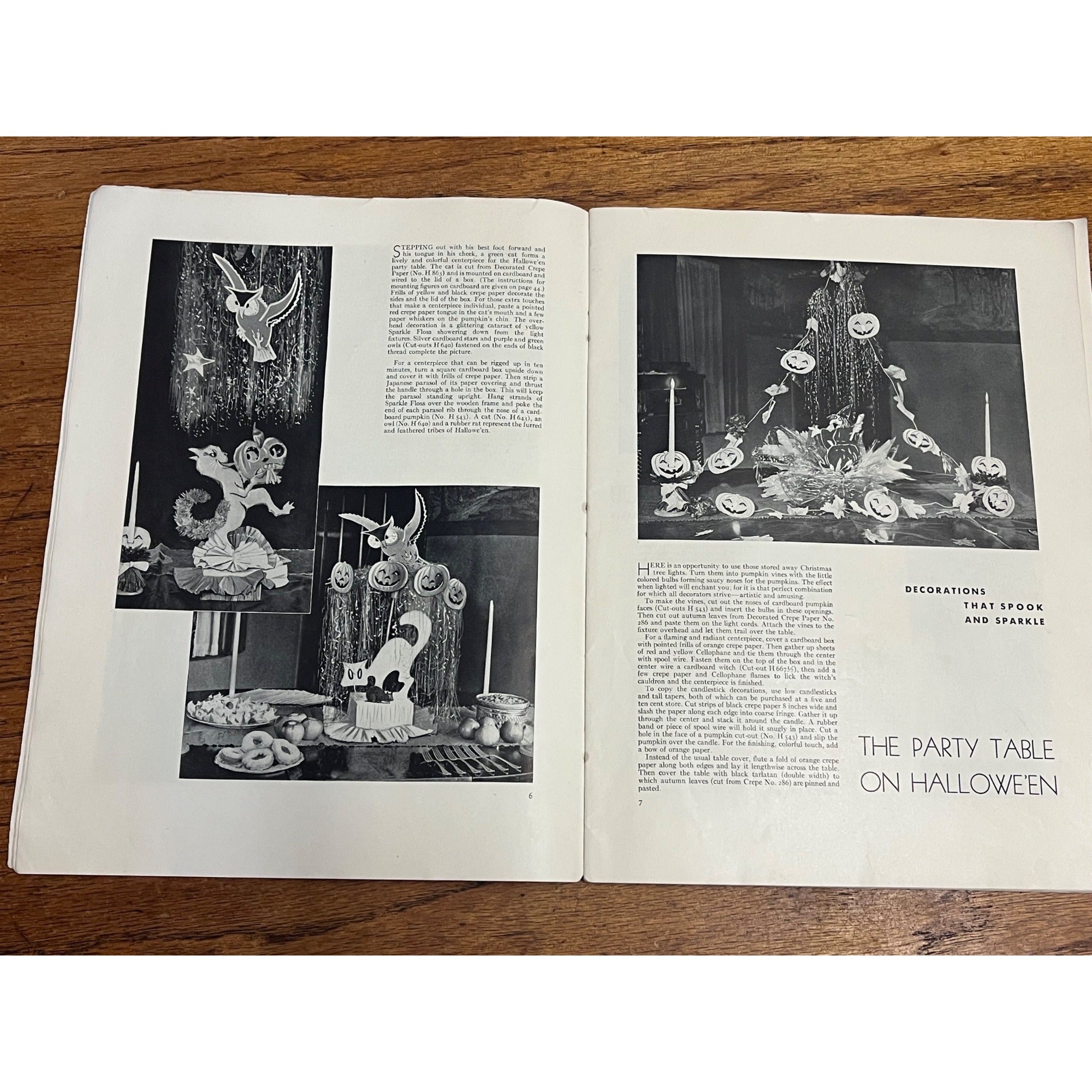 1930 Antique Vintage Halloween Dennison Parties Magazine