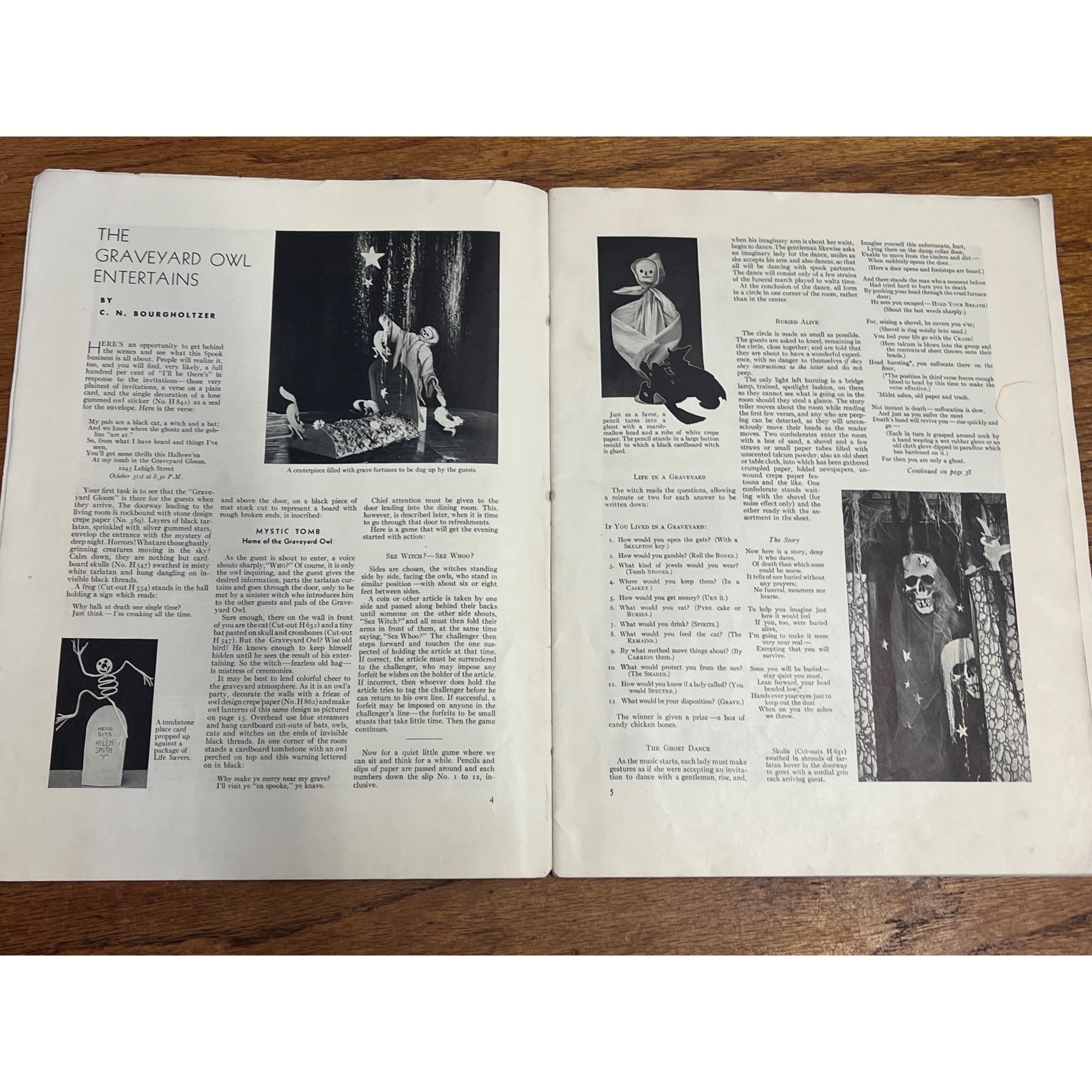 1930 Antique Vintage Halloween Dennison Parties Magazine