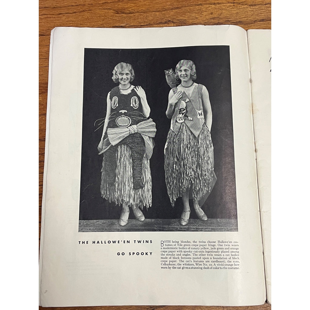 1930 Antique Vintage Halloween Dennison Parties Magazine
