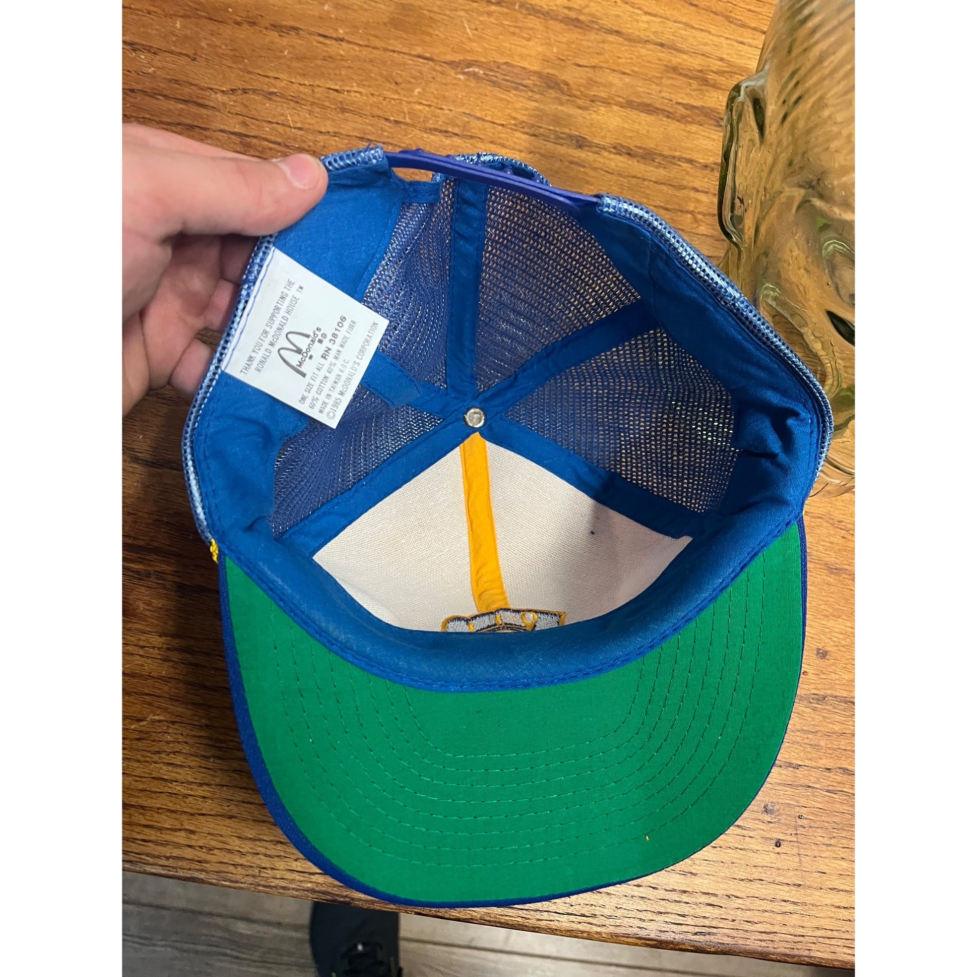 Vintage 1985 Milwaukee Brewers Baseball Snapback Hat Cap Mesh Corded MLB