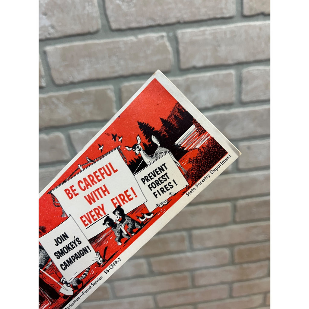 Vintage Smokey the Bear Join Smokeys Campaign Prevent Forest Fires Bookmark