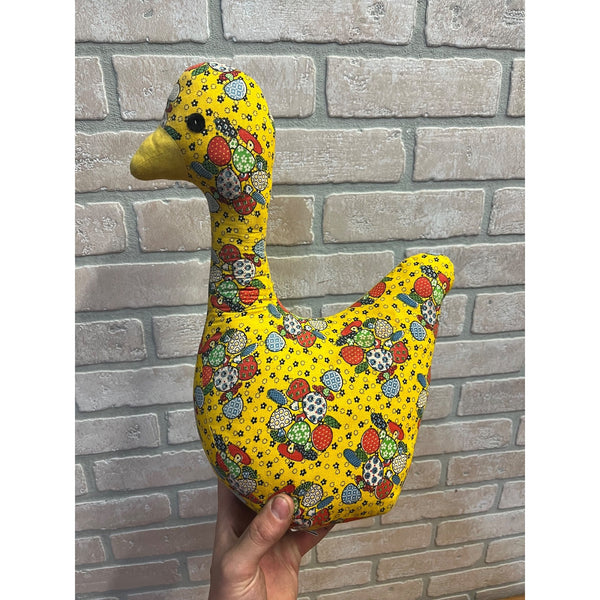 Berea College Student Industries Handmade Folk Art Stuffed Toy Goose Duck Mushrooms