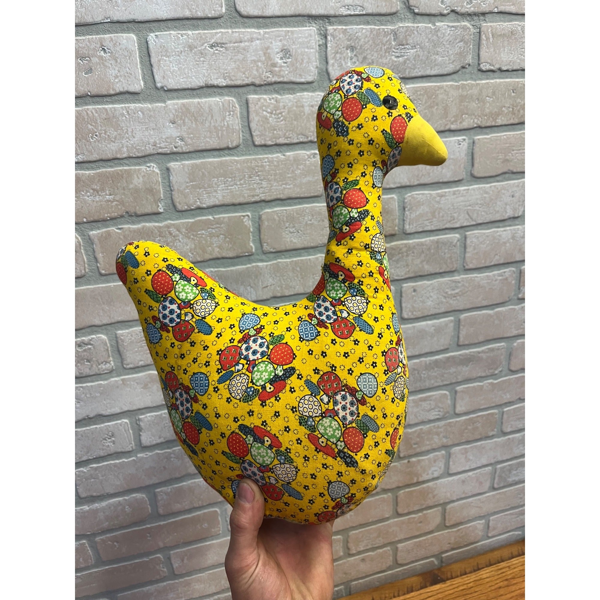 Berea College Student Industries Handmade Folk Art Stuffed Toy Goose Duck Mushrooms