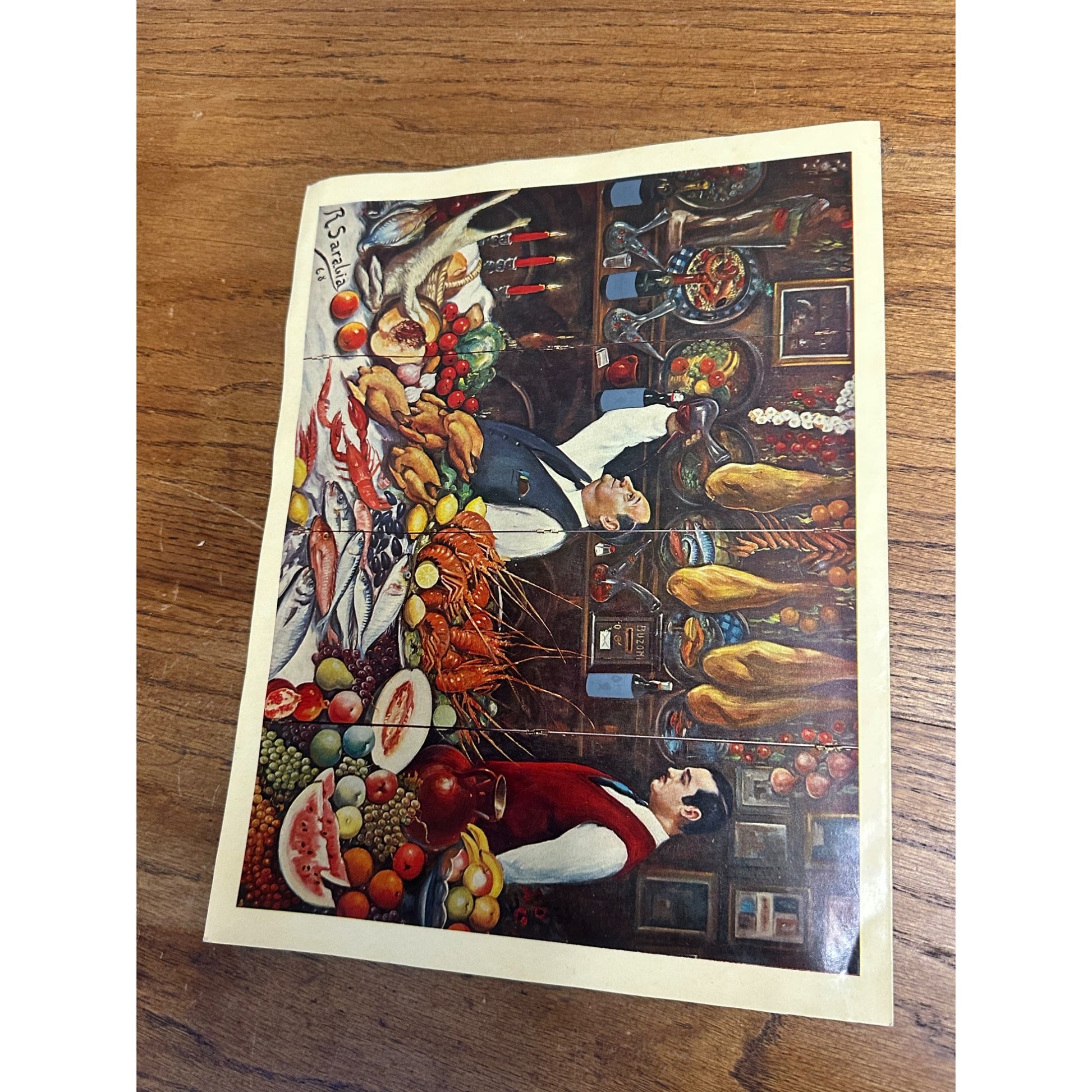 Los Caracoles Casa Bofarull Menu Barcelona Spain Signed SNAILS 1970s