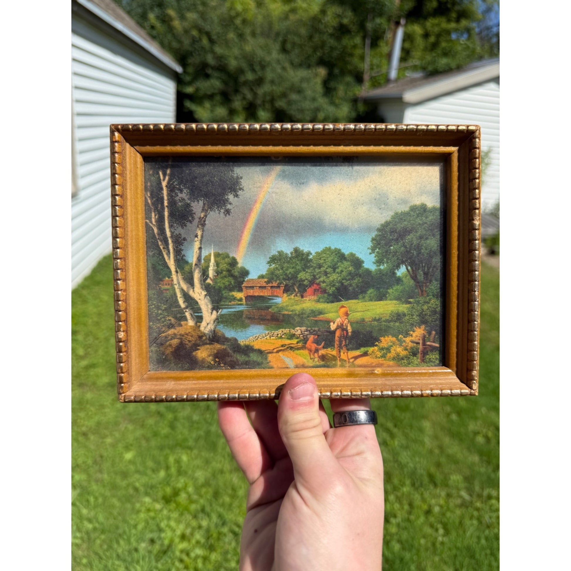 Adventures of Huckleberry Finn Framed Print Litho Rainbow