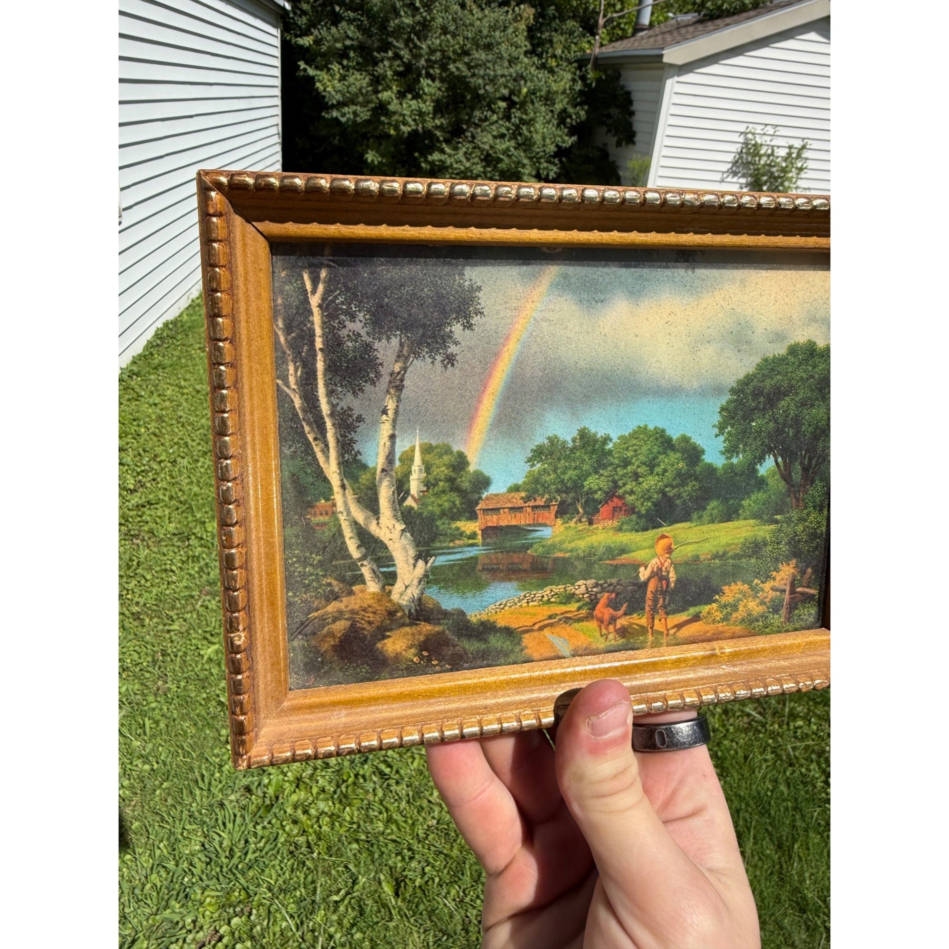 Adventures of Huckleberry Finn Framed Print Litho Rainbow