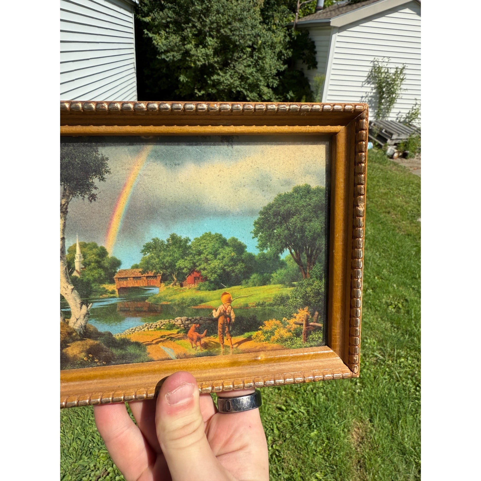 Adventures of Huckleberry Finn Framed Print Litho Rainbow