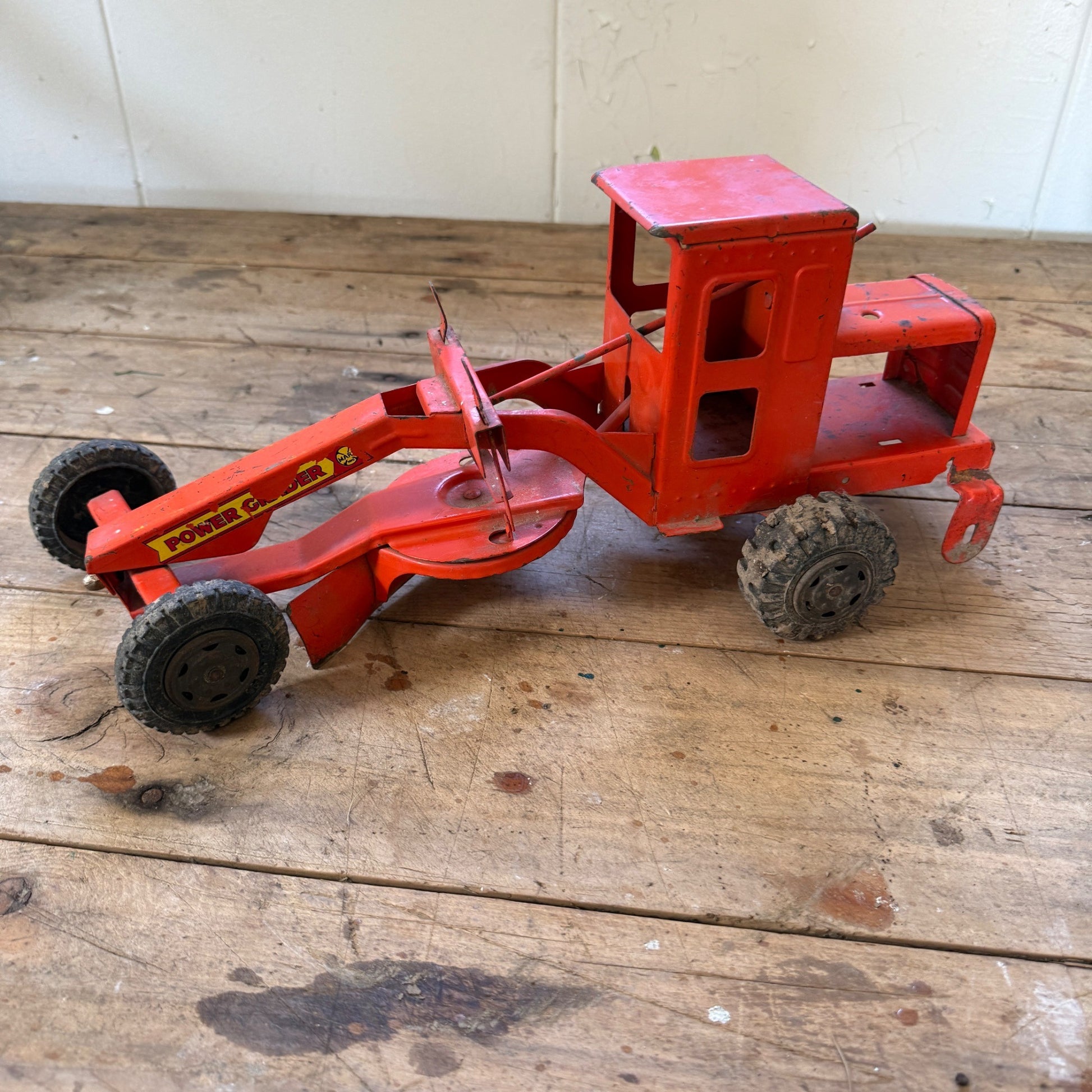 Vintage Marx Lumbar Road Grader & Pressed Steel Power Shovel