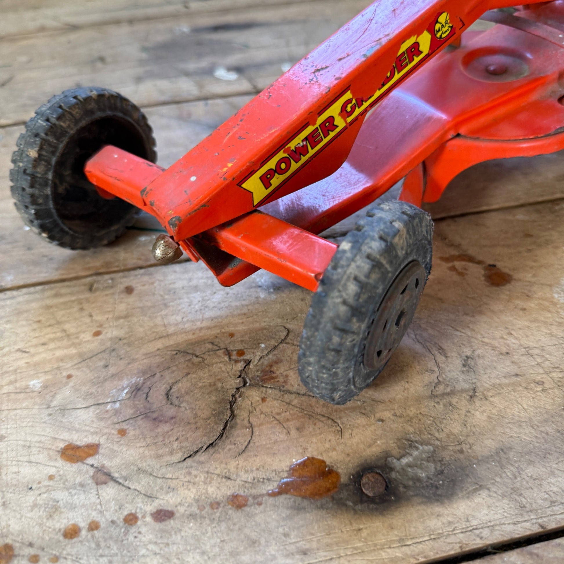 Vintage Marx Lumbar Road Grader & Pressed Steel Power Shovel