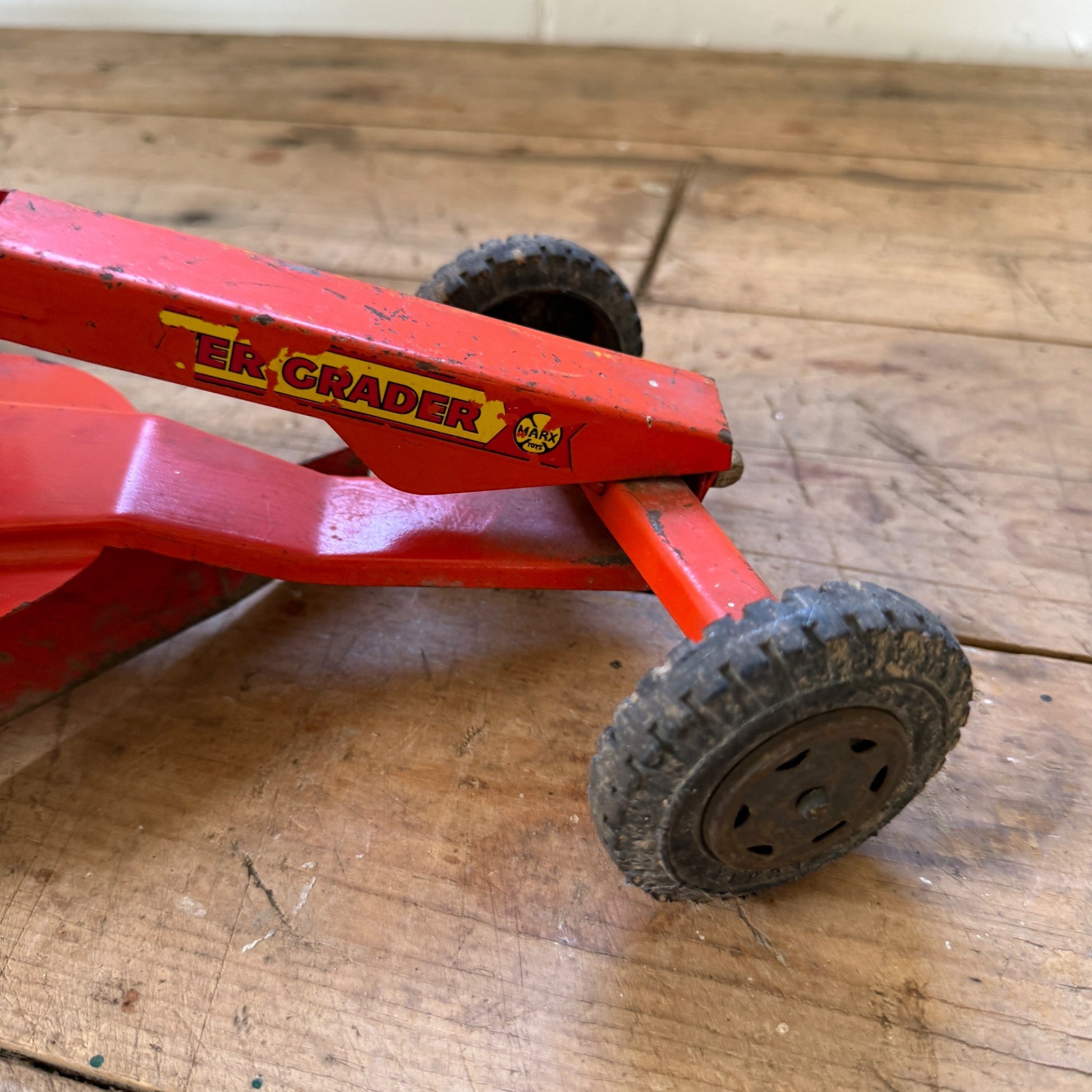 Vintage Marx Lumbar Road Grader & Pressed Steel Power Shovel
