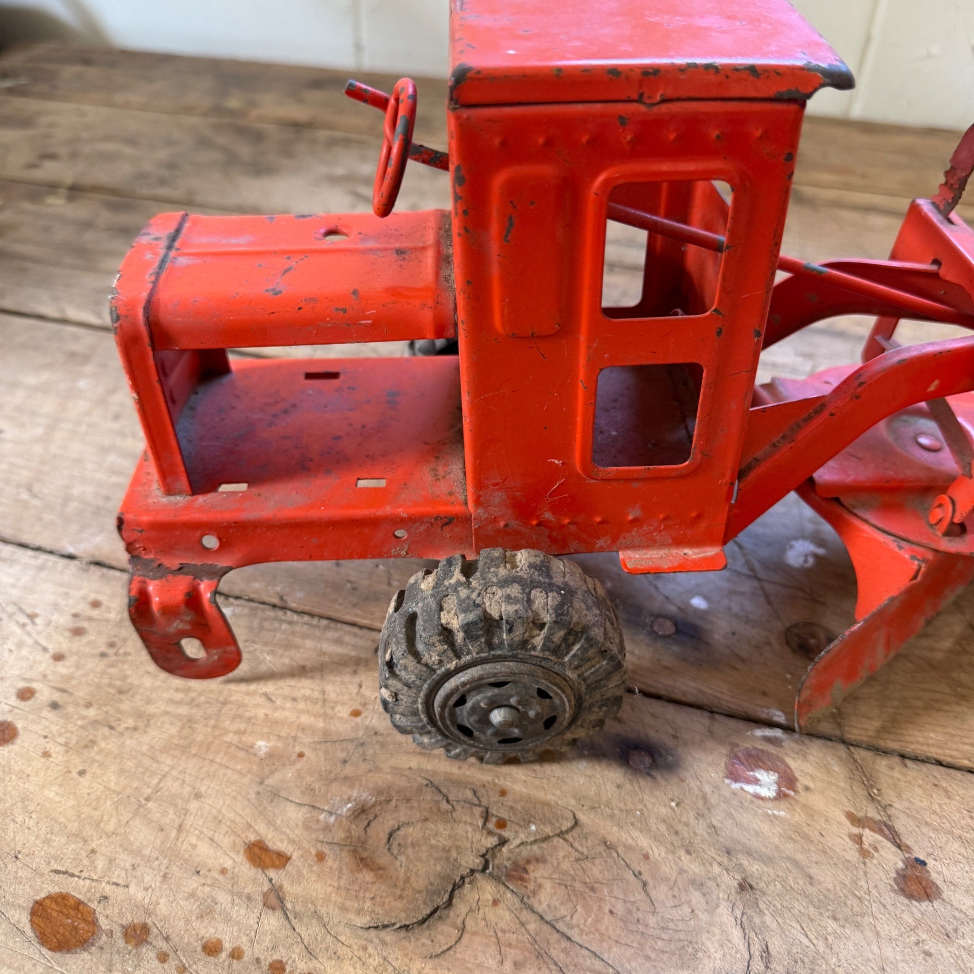 Vintage Marx Lumbar Road Grader & Pressed Steel Power Shovel