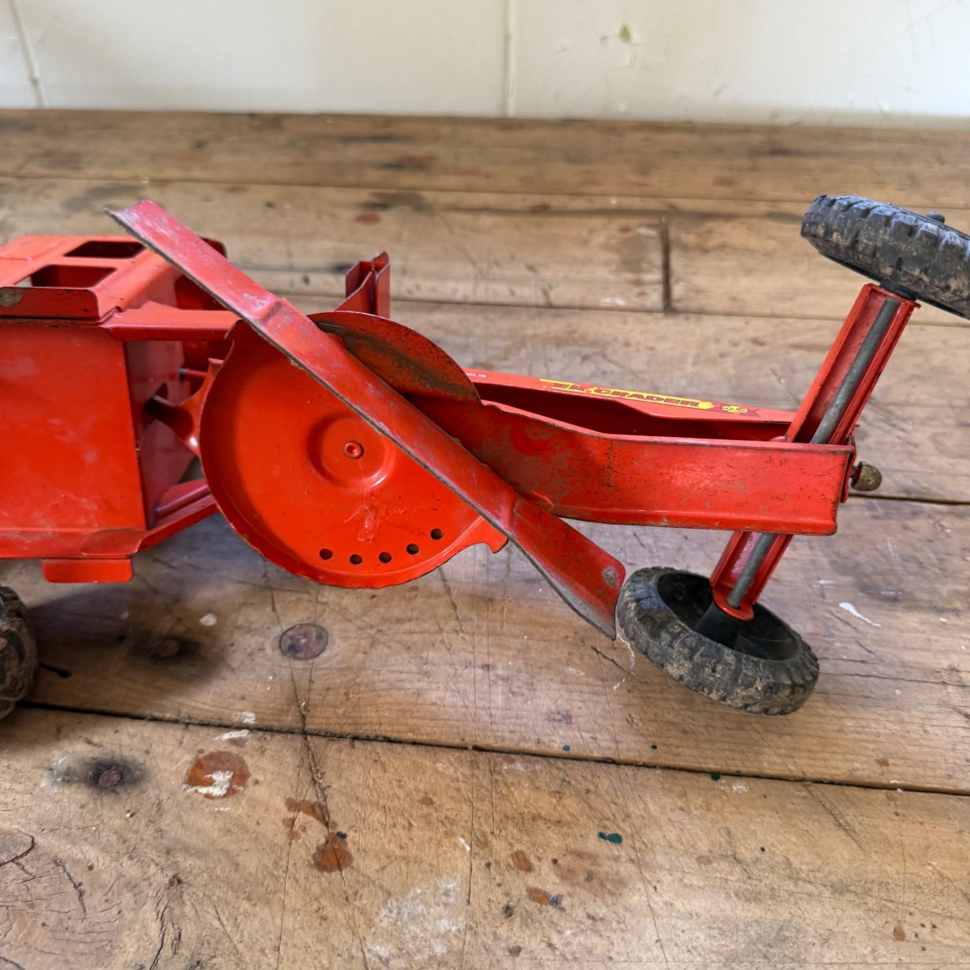Vintage Marx Lumbar Road Grader & Pressed Steel Power Shovel