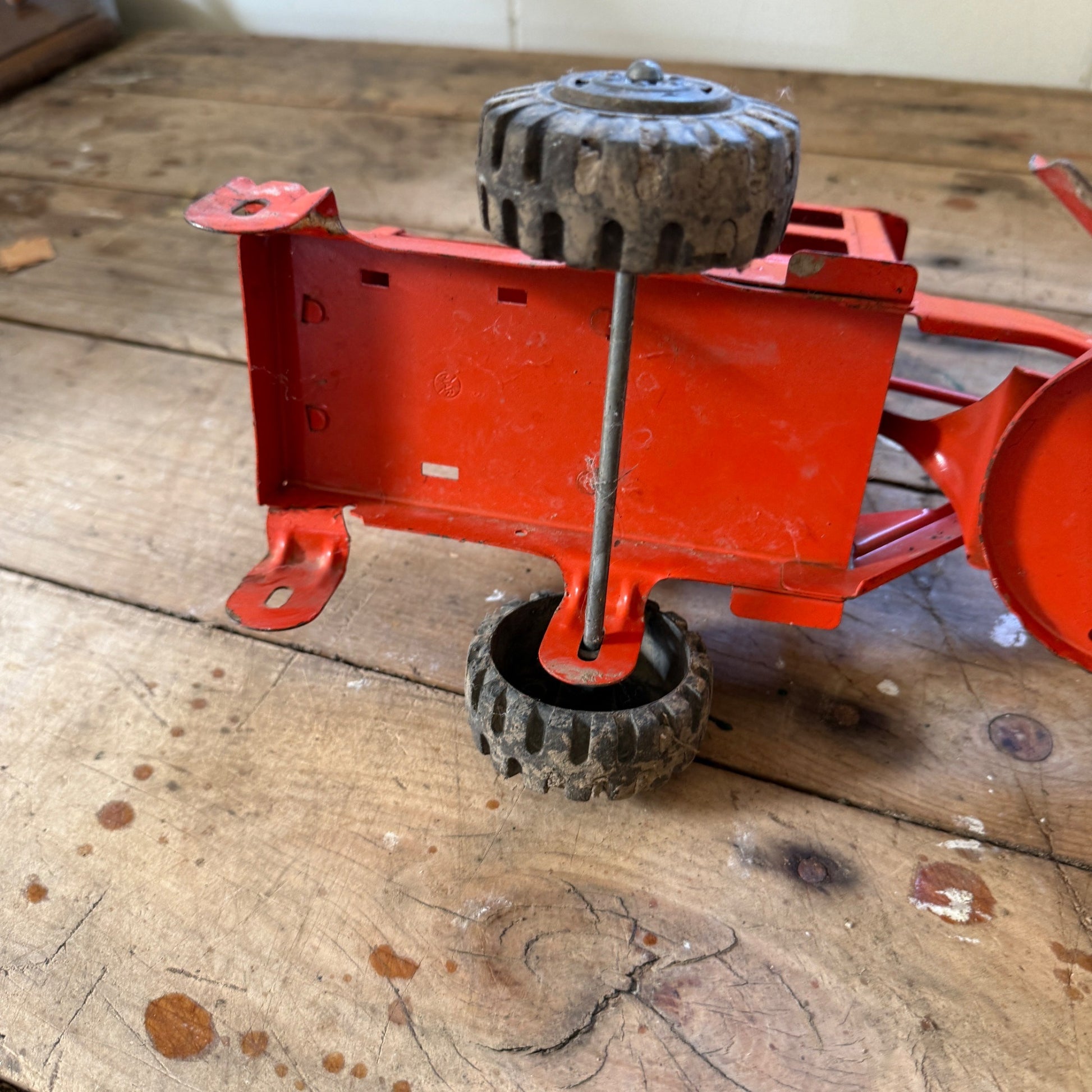Vintage Marx Lumbar Road Grader & Pressed Steel Power Shovel