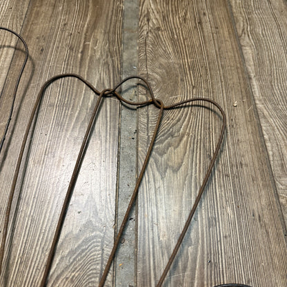 (3) Antique Primitive Wire Rug Beaters Tools Rustic Farmhouse Clothes