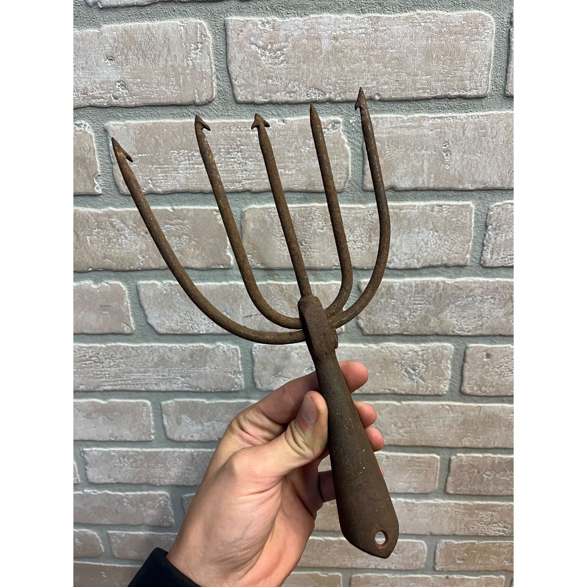 Vintage 5-tine Hunting Fishing Cast Spear Spearhead Tool