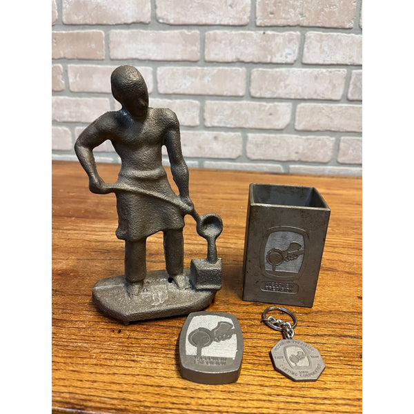 Wisconsin Precision Foundry Advertising Statue Keychain Paperweight Pen Holder