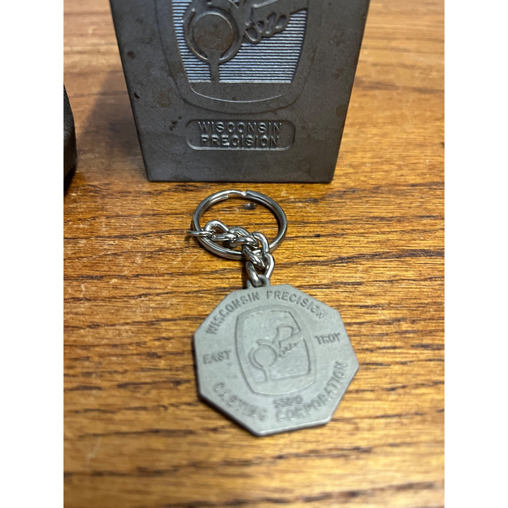 Wisconsin Precision Foundry Advertising Statue Keychain Paperweight Pen Holder