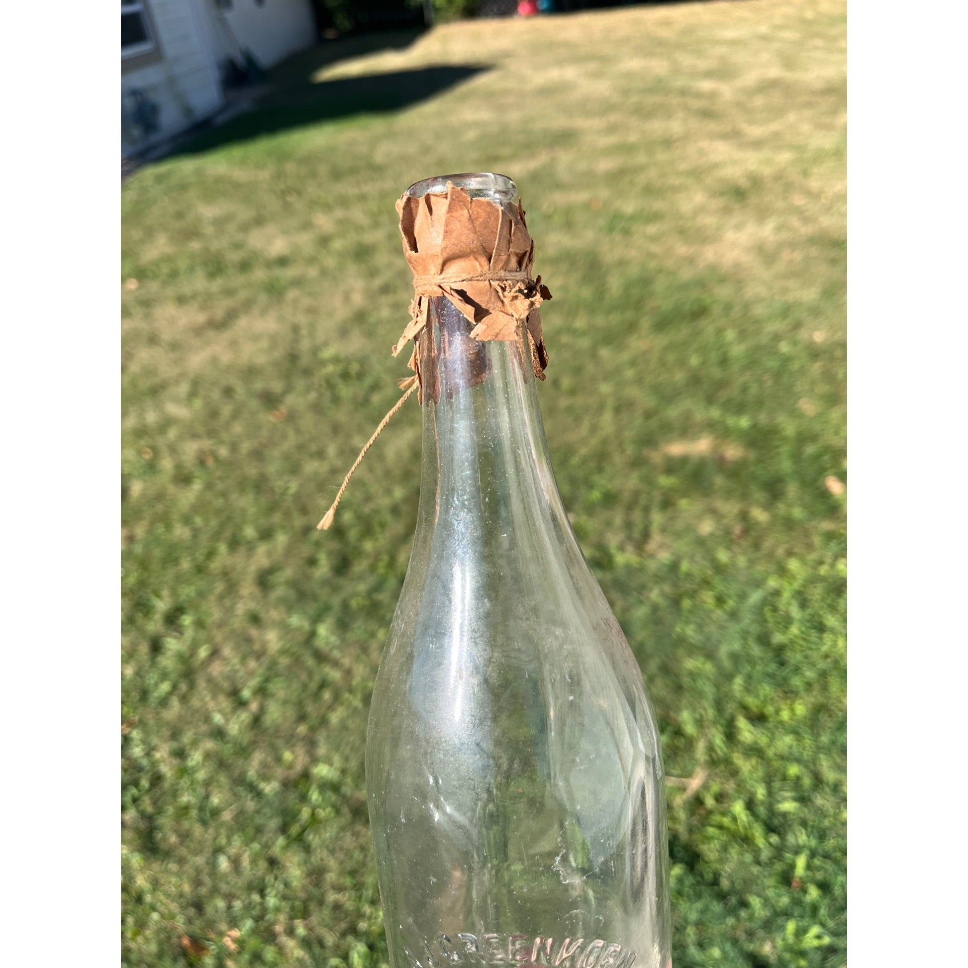 Vintage 1920s A.J. Greenkorn Oshkosh Wis Glass Soda Bottle 1 Pint 8oz