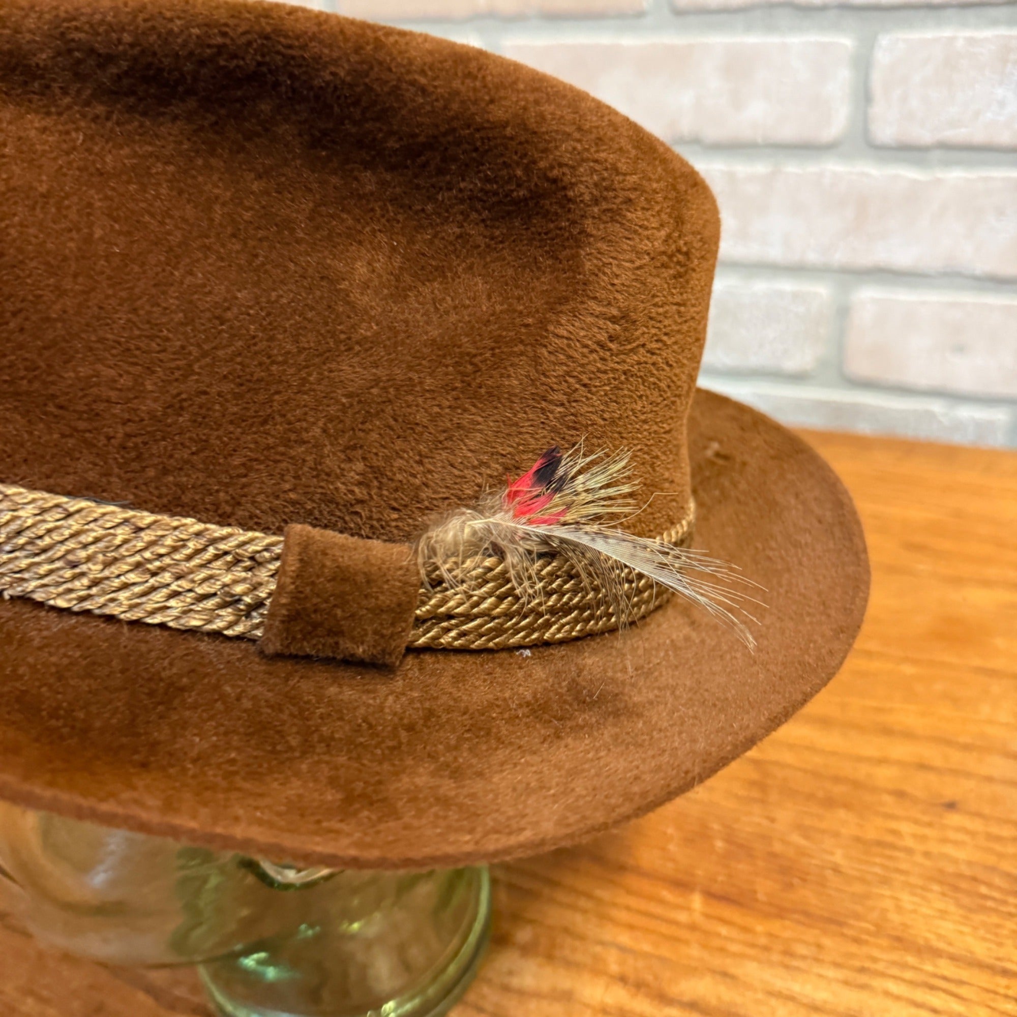 Vintage Resistol Hunter Mt Tanbark Felt Fedora Brown Hat 6 7/8