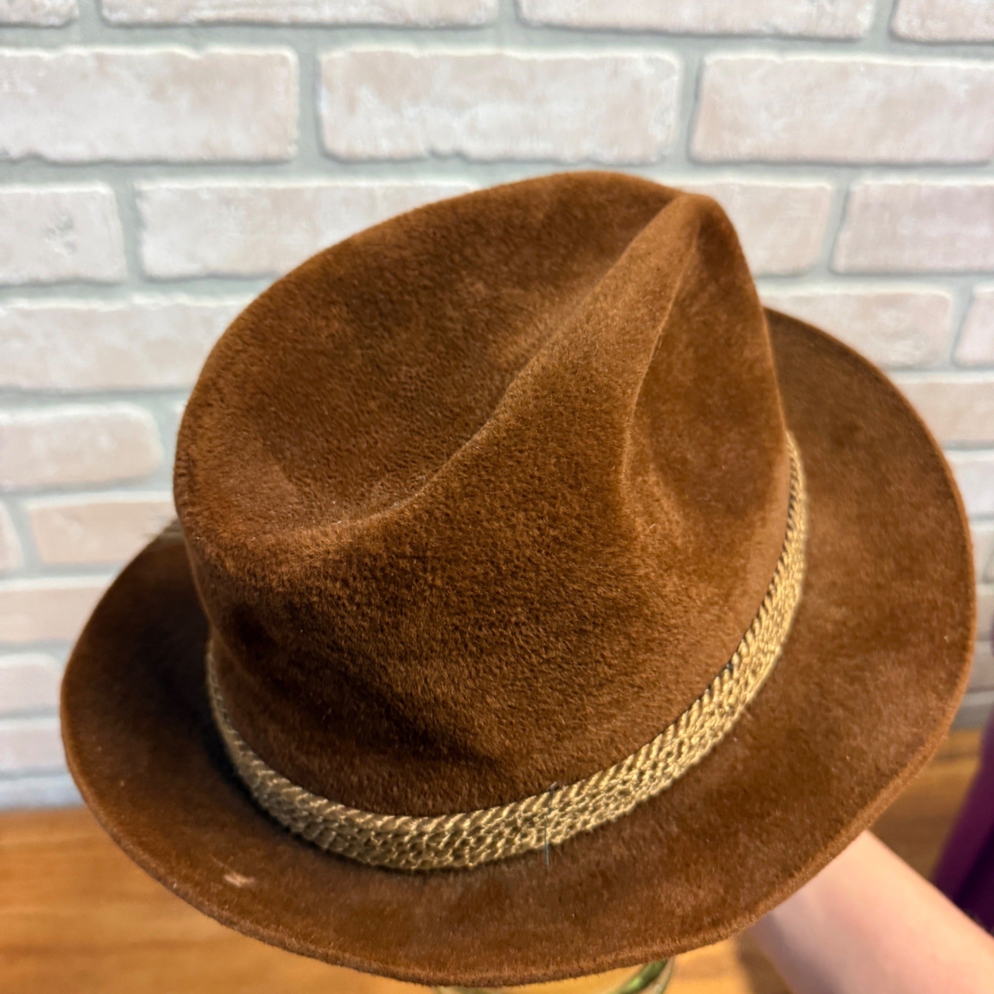 Vintage Resistol Hunter Mt Tanbark Felt Fedora Brown Hat 6 7/8