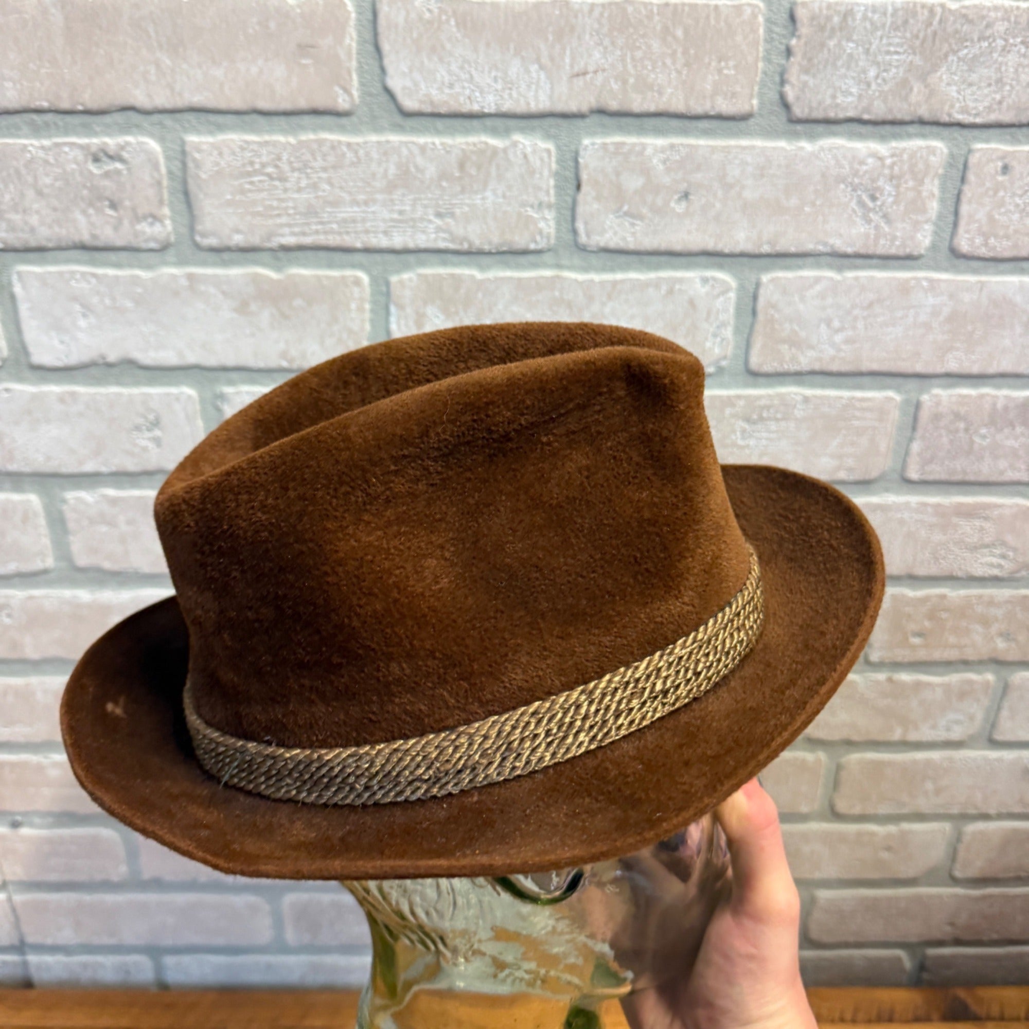 Vintage Resistol Hunter Mt Tanbark Felt Fedora Brown Hat 6 7/8