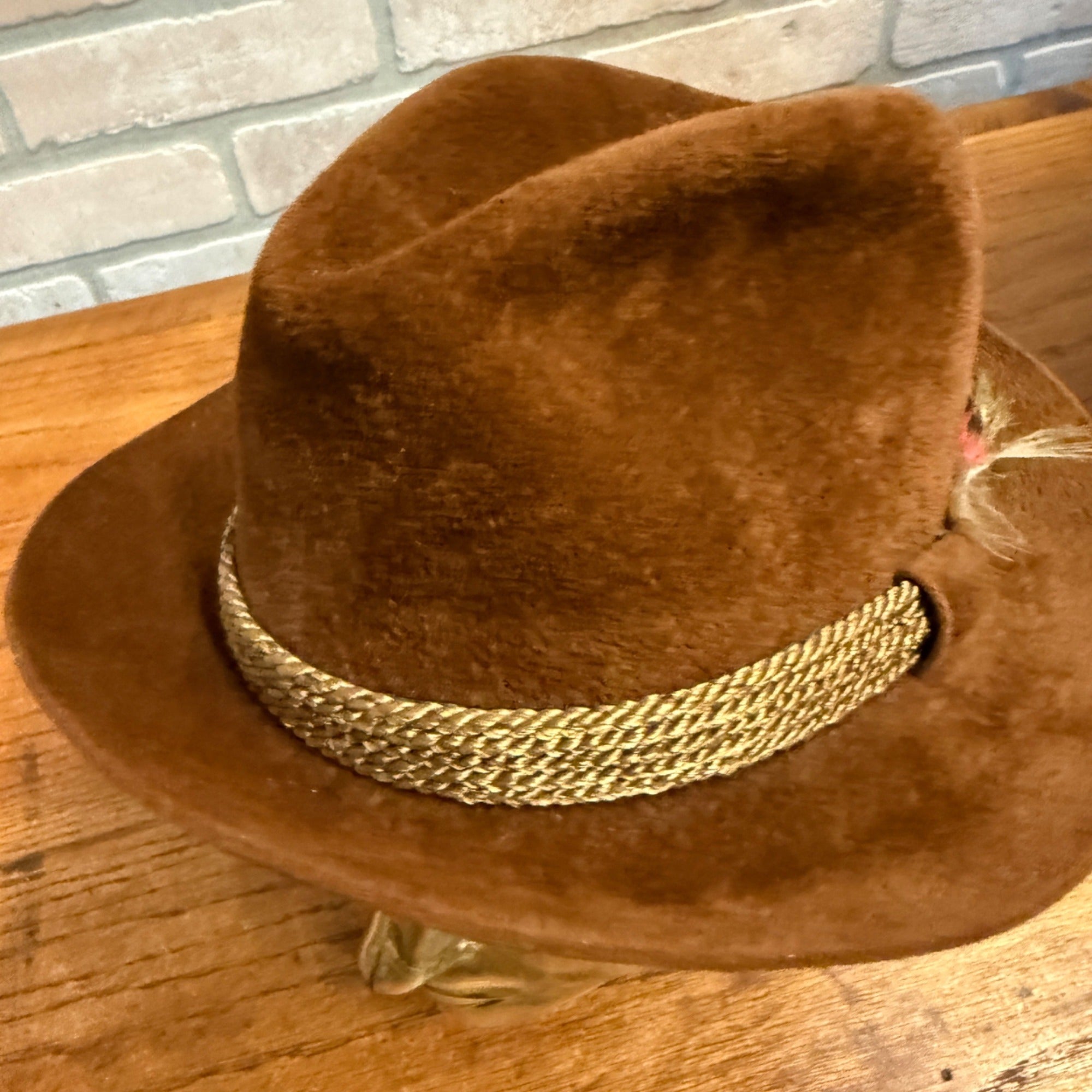 Vintage Resistol Hunter Mt Tanbark Felt Fedora Brown Hat 6 7/8