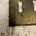 Vintage Brass Triple Light Switch Plate Cover Escutcheon Architectural Salvage