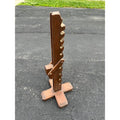 Antique 19th c. Primitive Wooden Adjustable Buggy Wagon Farm Tractor Jack Tool