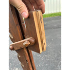 Antique 19th c. Primitive Wooden Adjustable Buggy Wagon Farm Tractor Jack Tool