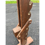Antique 19th c. Primitive Wooden Adjustable Buggy Wagon Farm Tractor Jack Tool