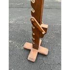 Antique 19th c. Primitive Wooden Adjustable Buggy Wagon Farm Tractor Jack Tool