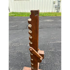 Antique 19th c. Primitive Wooden Adjustable Buggy Wagon Farm Tractor Jack Tool