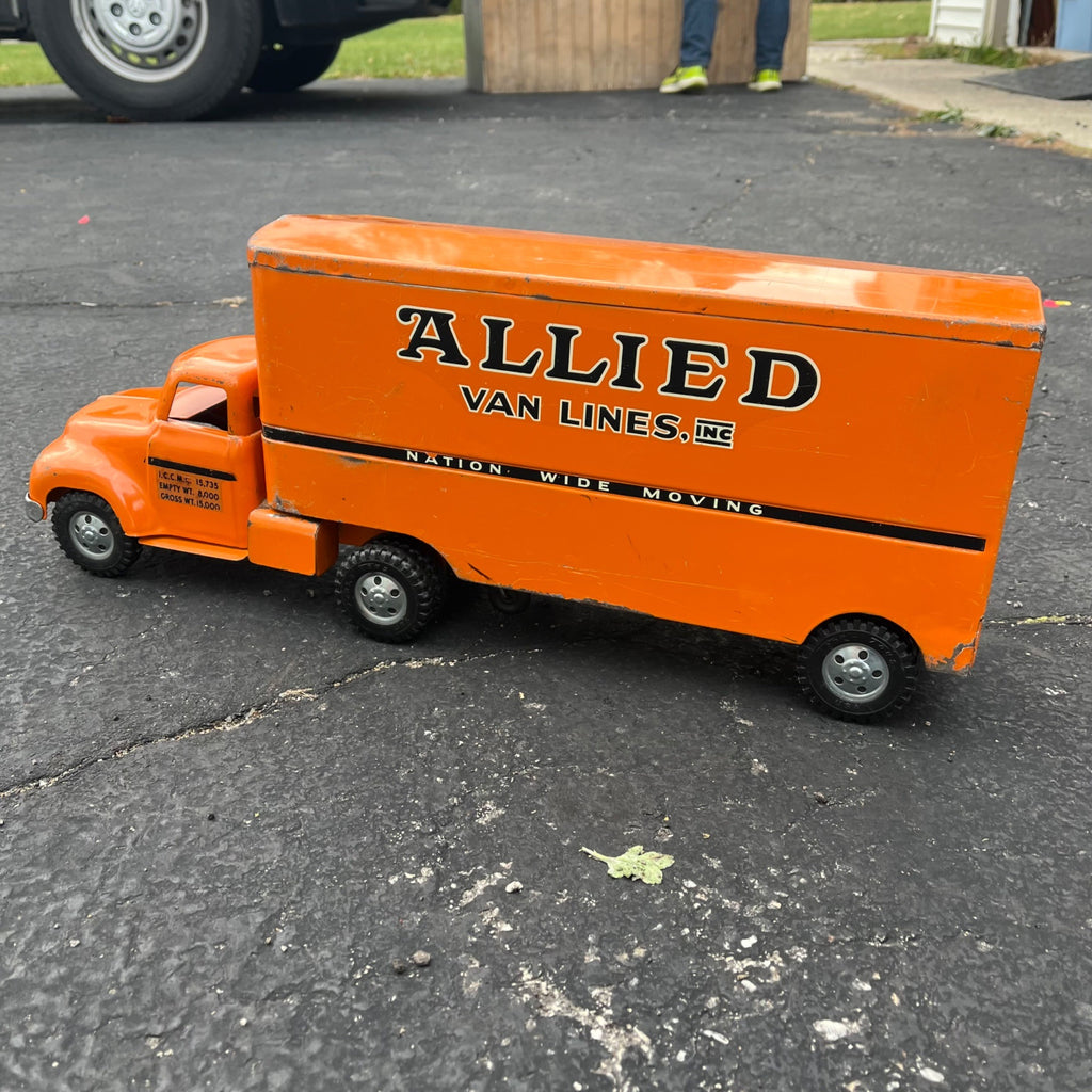 Vintage Tonka Allied Van Lines Movers Semi Truck Hauler Pressed Steel Toy