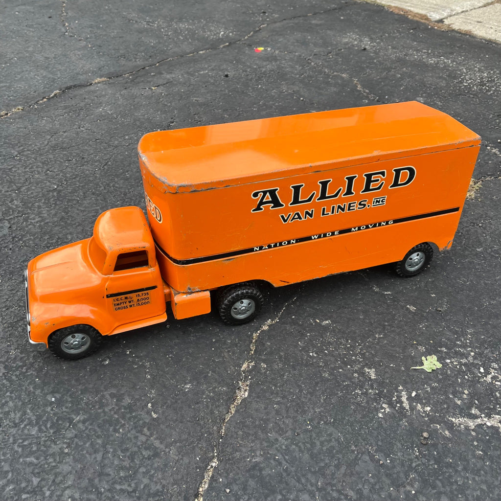 Vintage Tonka Allied Van Lines Movers Semi Truck Hauler Pressed Steel Toy