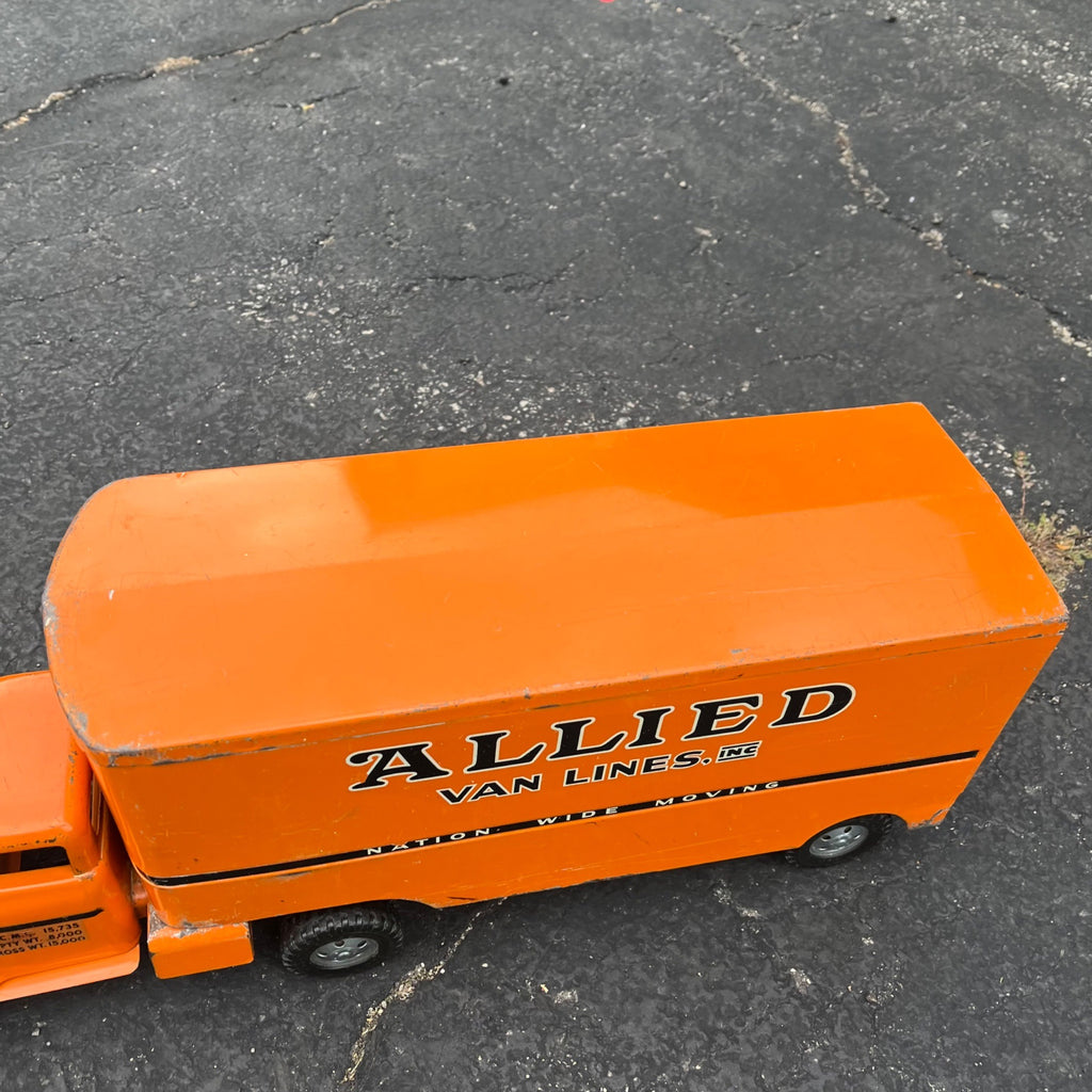 Vintage Tonka Allied Van Lines Movers Semi Truck Hauler Pressed Steel Toy