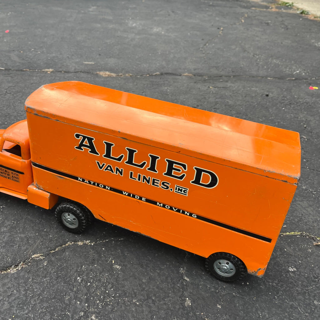 Vintage Tonka Allied Van Lines Movers Semi Truck Hauler Pressed Steel Toy